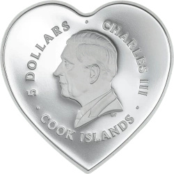 Îles Cook : Brilliant Love – Blossom colorisée, 20 grammes d’argent, 2026, Crystal Proof