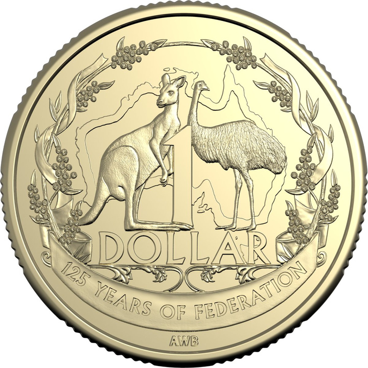 Satz von 7 Aluminium-Bronze-Münzen 125 Years of Federation 2026