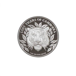 The Lost Tigers of Cambodia 1 oncia d'argento 2022 Proof High Relief