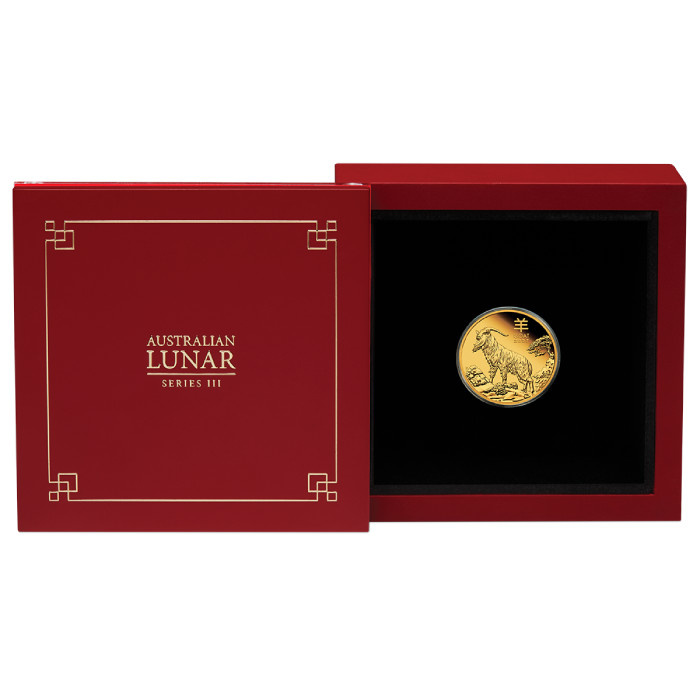 Perth Mint: Lunar III - Year of the Goat Gold Coin 1/10 oz Gold 2027 Proof