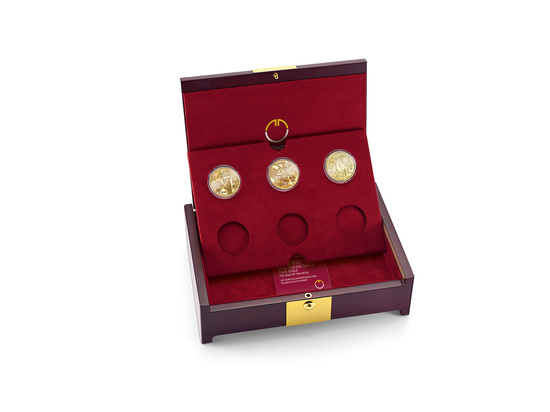 The collector case for 6 coins Proof The Gold of the Incas 