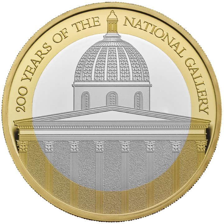 Celebrating 200 Years of the National Gallery £2 pozłacany Srebro 2024 Proof