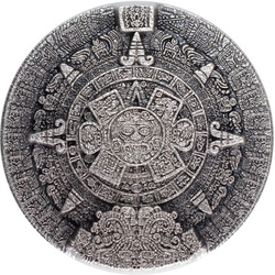 Aztec Sun Stone Stacker 2 uncje Srebra 2022