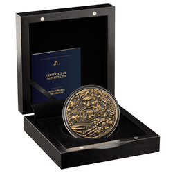 Niue: Diosas y Dios - Baco dorado $5 Plata 2022 Alto Relieve Moneda Antigua