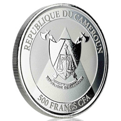 Cameroon: Cheetah 1 oz Silver 2019 Prooflike
