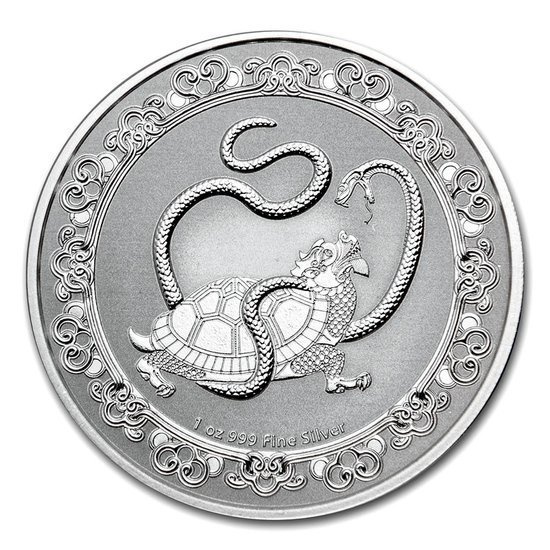 Niue: Celestial Animals - Schwarze Schildkröte 1 oz Silber 2021