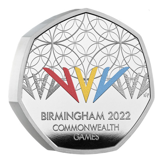 Birmingham 2022 Commonwealth Games barevné stříbro 2022 Proof Piedfort Coin