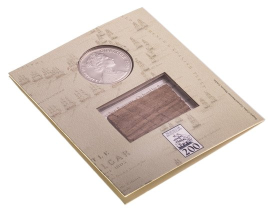 Gibraltár: Trafalgari csata Egy korona 2005 Proof