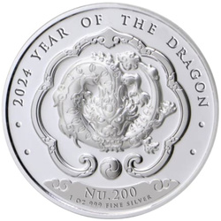 Bhutan: Lunar Year of the Dragon 1 oz Silber 2024