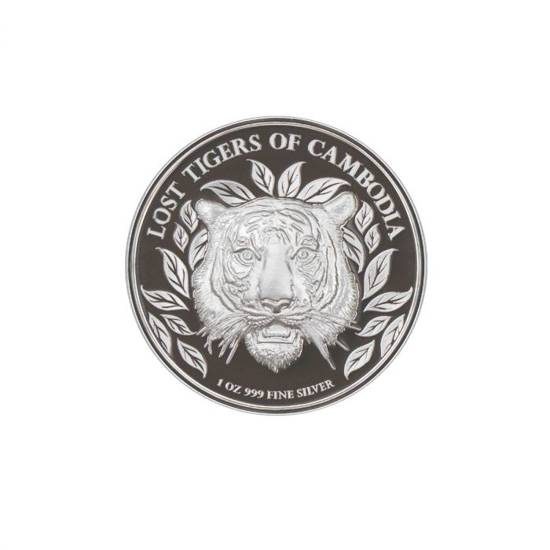 Los Tigres Perdidos de Camboya 1 oz Plata 2022 Proof Alto Relieve