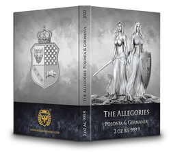Allegories: Polonia & Germania 2 uncje Srebra 2022