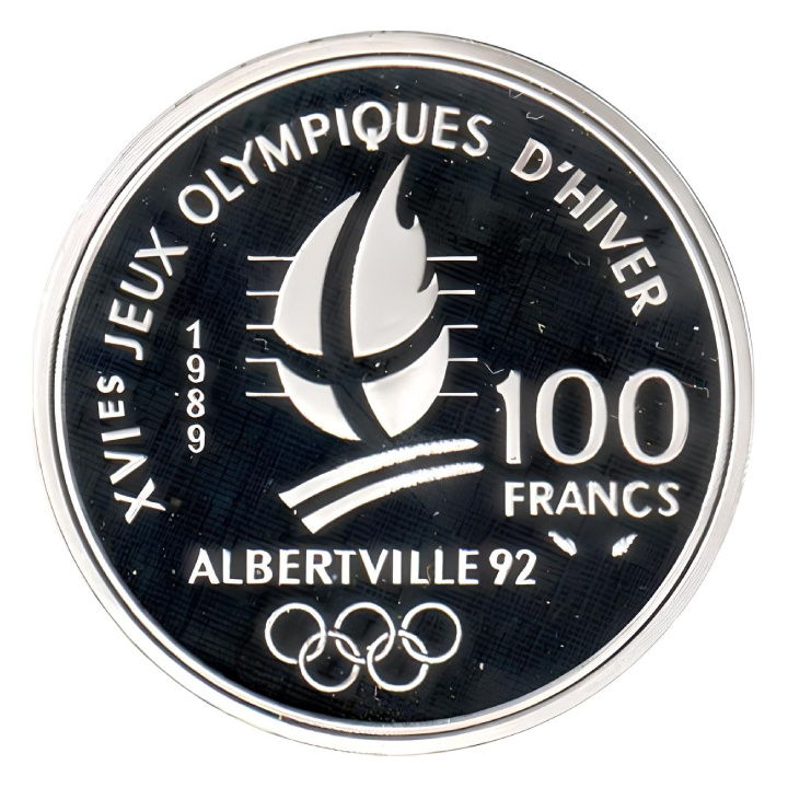 Franciaország, 100 frank XVI. téli olimpiai játékok különböző évek