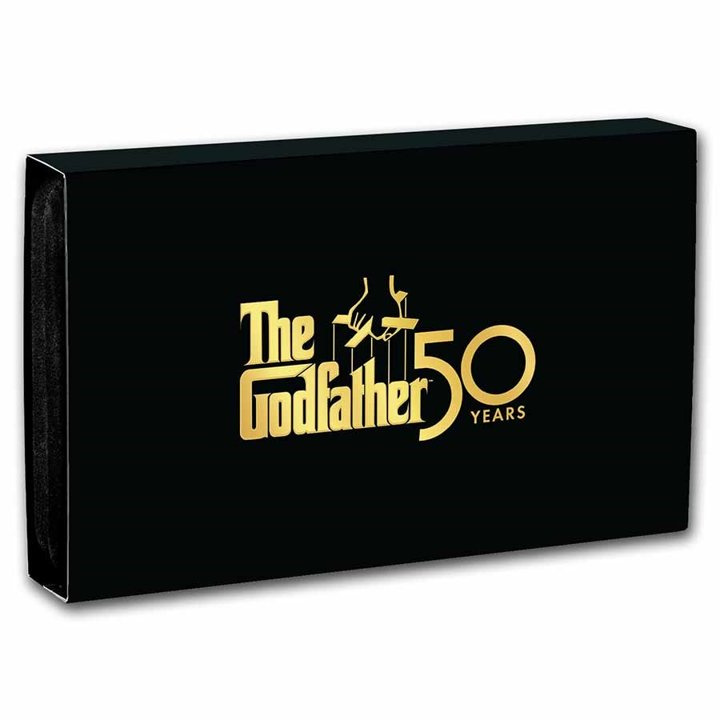 Sztabka The Godfather kolorowany 50. rocznica filmu 4 uncje srebra 2022