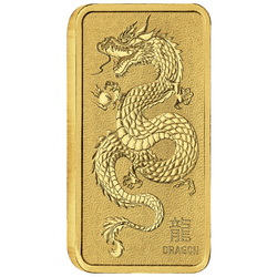 Lingot The Perth Mint : Lunar - Année du Dragon 1 once d'or LBMA GD Refiner