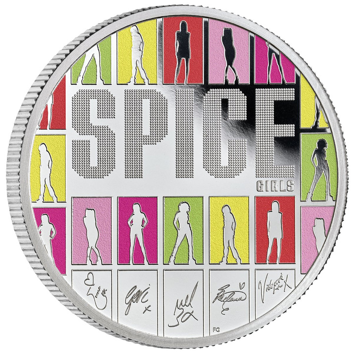 Monedă din argint colorată Spice Girls 1 oz 2026 Proof