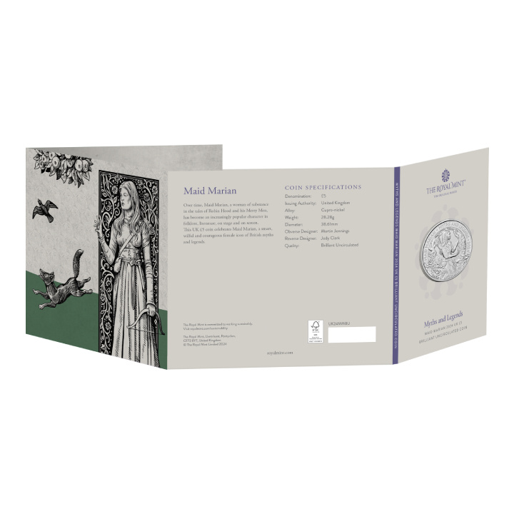 Myths & Legends: Maid Marian £5 Cupro-nickel 2024
