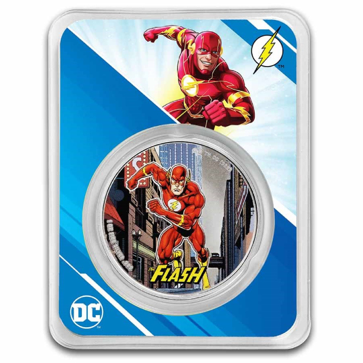 Samoa: DC Comics - The Flash coloured 1 oz Plata 2023 Slab