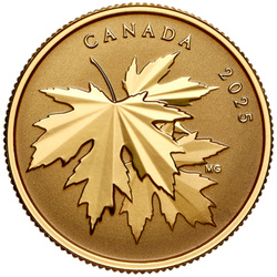Feuille d'érable canadienne « Gleaming Maple Leaf » 100 en or 2025 Reverse Proof