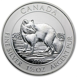 Lis Arktyczny (Silver Canadian Arctic Fox) 1,5 Uncji Srebra