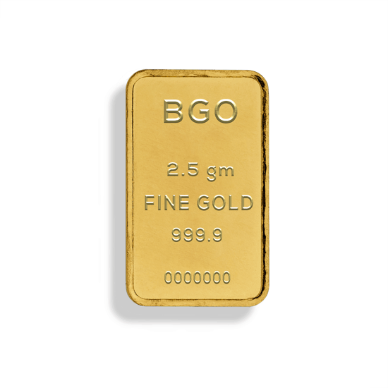 2,5 grammes Lingot d'or non trié