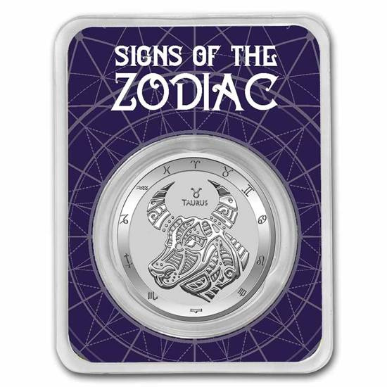 Tokelau: Serie del Zodiaco - Toro 1 oz Plata 2022 Losa