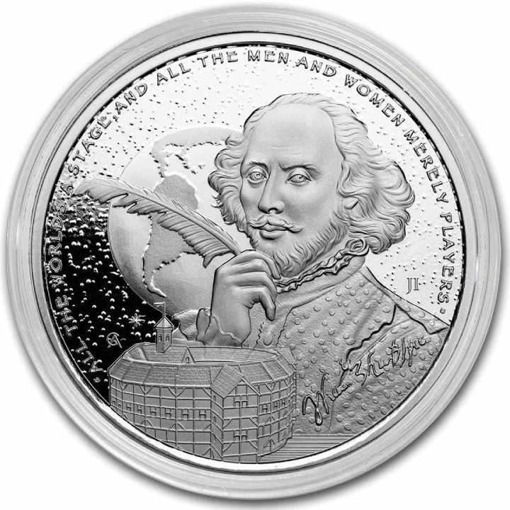 Niue: Az inspiráció ikonjai – William Shakespeare 1 uncia ezüst 2024 Proof