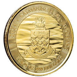 Isole Cayman: Stingray 1 oncia d'oro 2024 Prooflike