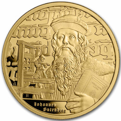 Niue: Iconos de la Inspiración - Johannes Gutenberg 1 oz Plata 2024 Proof