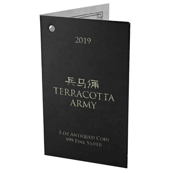 Fiji: Terracotta Warriors 5 once d'argento 2019 Moneta antica