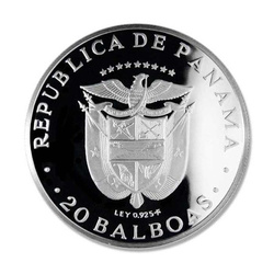 Panama : Simon Bolivar 20 balboas 1971 Proof