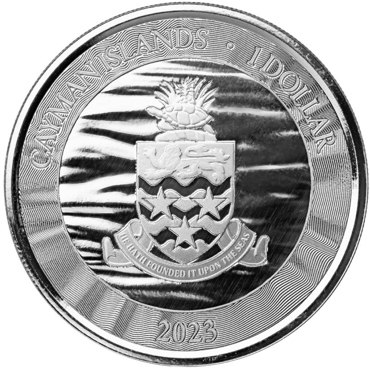 Cayman Islands: Marlin kolorowany 1 uncja Srebra 2023 Proof