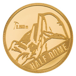 Cookovy ostrovy: Hory – Half Dome 0,5 gramu zlata 2023 Proof