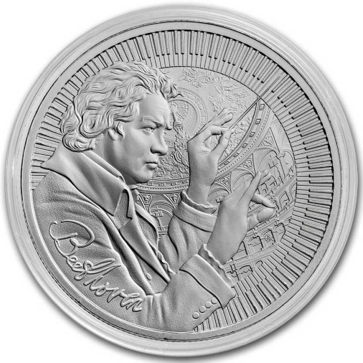 Niue: Icons of Inspiration - Beethoven 1 uncja Srebra 2024