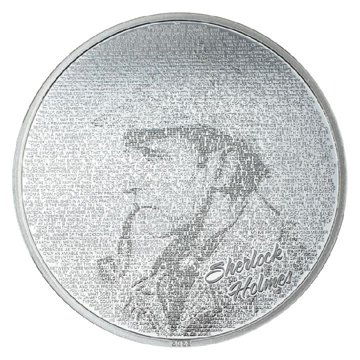 Isole Cook: Caratteri tipografici – Sherlock 1 oncia d'argento 2023 Proof