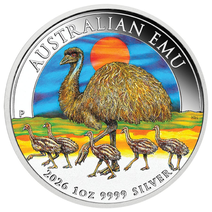 Emu australian colorat 1 oz argint 2026