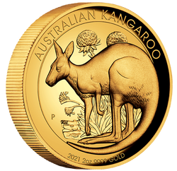 Australijski Kangur 2 uncje Złota 2021 Proof High Relief
