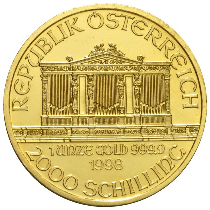 Vídeňská filharmonie 1 unce zlata 1998
