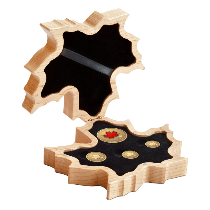 Canada: The 60th anniversary of the Canadian Flag Set of 4 coins Gold 2025 Reverse Proof