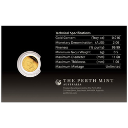 Златна монета Perth Mint: Австралийски кенгуру 0,5 грама злато 2026 пруф