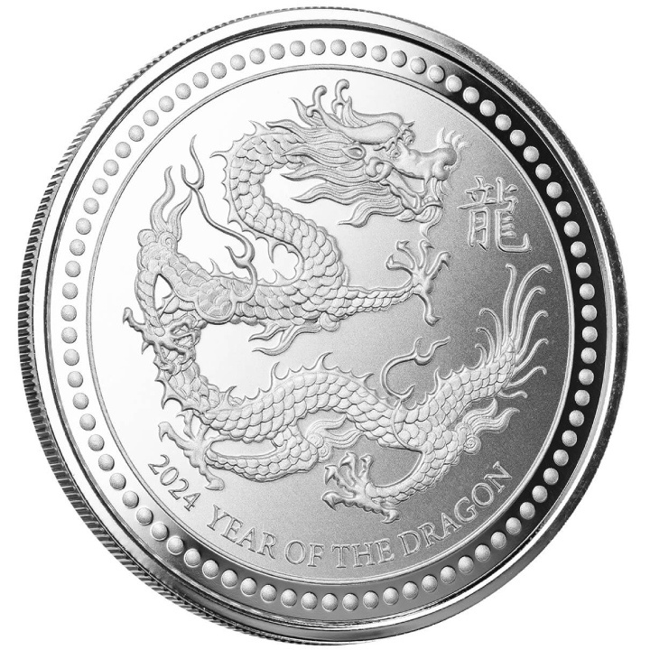 Samoa: Year of the Dragon 1 oz Silber 2024 Prooflike Coin