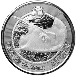 Cayman Islands: Stingray 1 oz Silber 2024 Prooflike