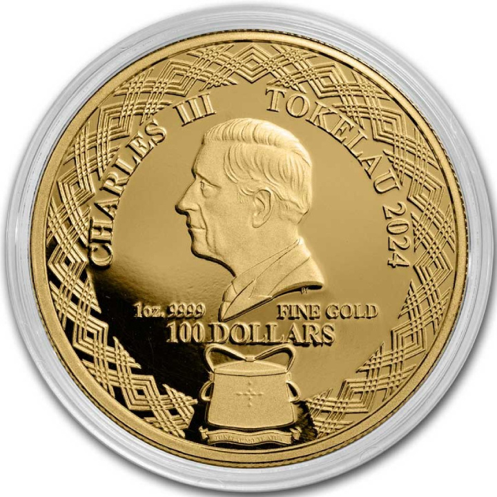 Tokelau: Longfin Bannerfish 1 oz Gold 2024