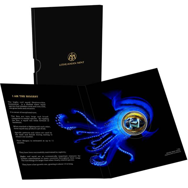 Niue: Wild Africa - I am the biggest coloured $1 Plata 2022 Acabado Antiguo