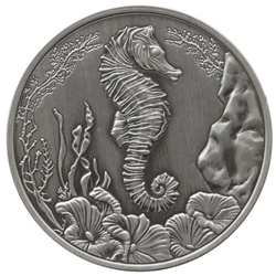Samoa – Caballito de mar 1 onza de plata 2025 moneda envejecida
