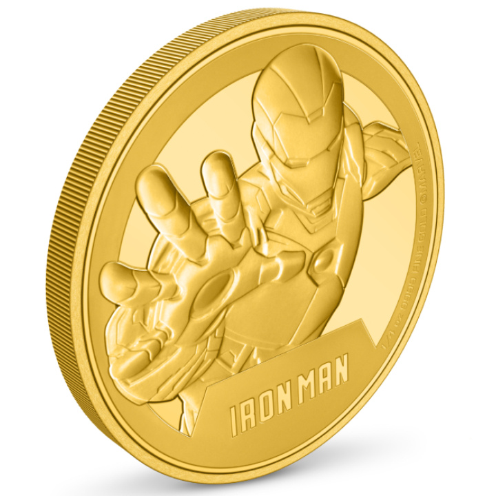Niue: Marvel - Iron Man 1/4 uncji Złota 2024 Proof