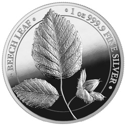 Beech Leaf 1 uncja Srebra 2023 Proof