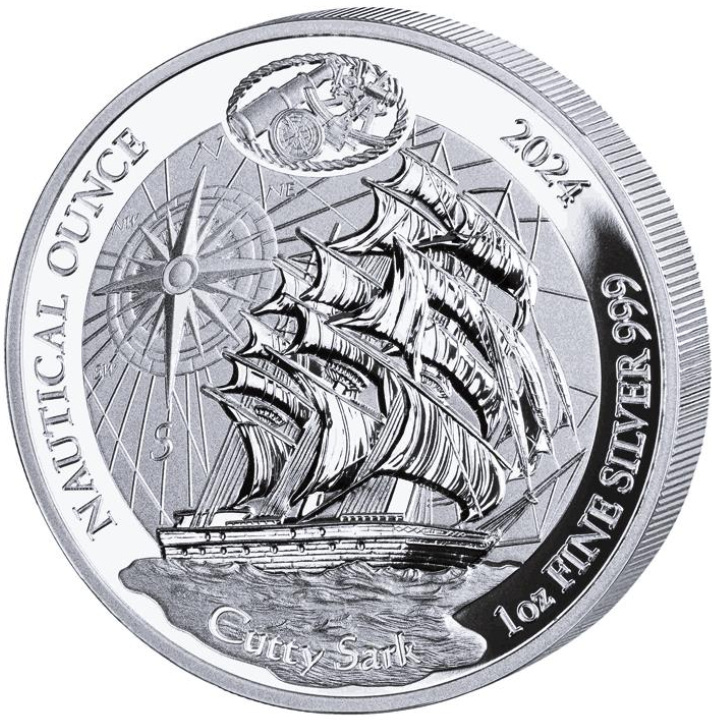 Rwanda: Nautical Ounce - Cutty Sark 1 uncja Srebra 2024 Proof