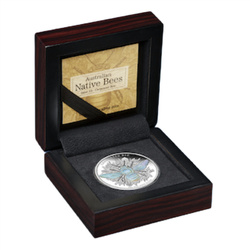 Niue : Australian Native Bees – Abeille charpentière 1 once Argent 2026 Proof Hologram