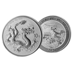 China Dragon 1 oz Argint 2026