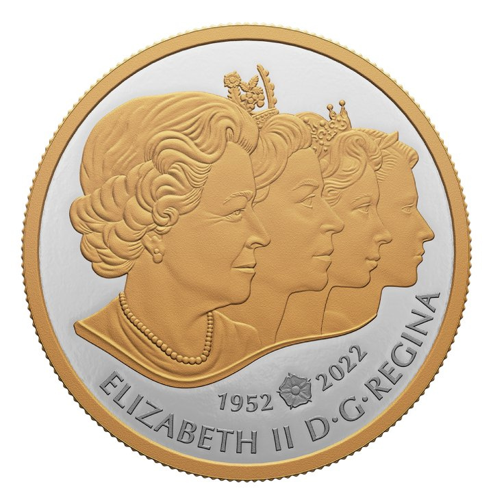 Canada: The Imperial State Crown $1 Silber 2022 Gilded Proof Coin